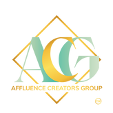 Affluence Creators Group logo featuring a stylized gold and teal geometric design with overlapping shapes and the letters "ACG" prominently displayed.